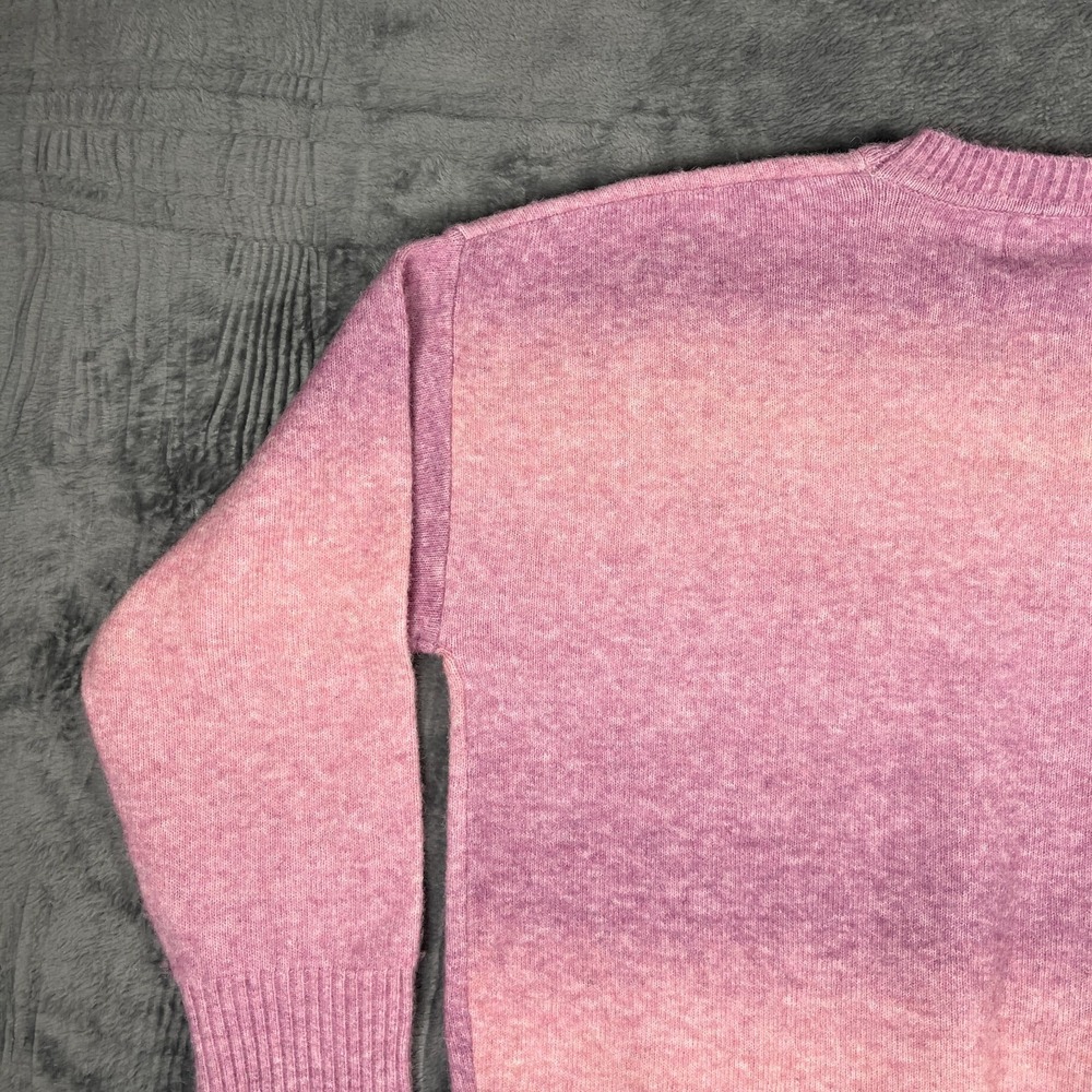Old Navy Womens XS Petite Pink Gradient Ombre Pullover Crew Neck Knit Sweater - Picture 13 of 14
